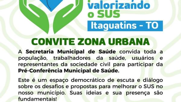 Itaguatins realizará Pré-Conferência Municipal de Saúde no dia 10 de outubro
