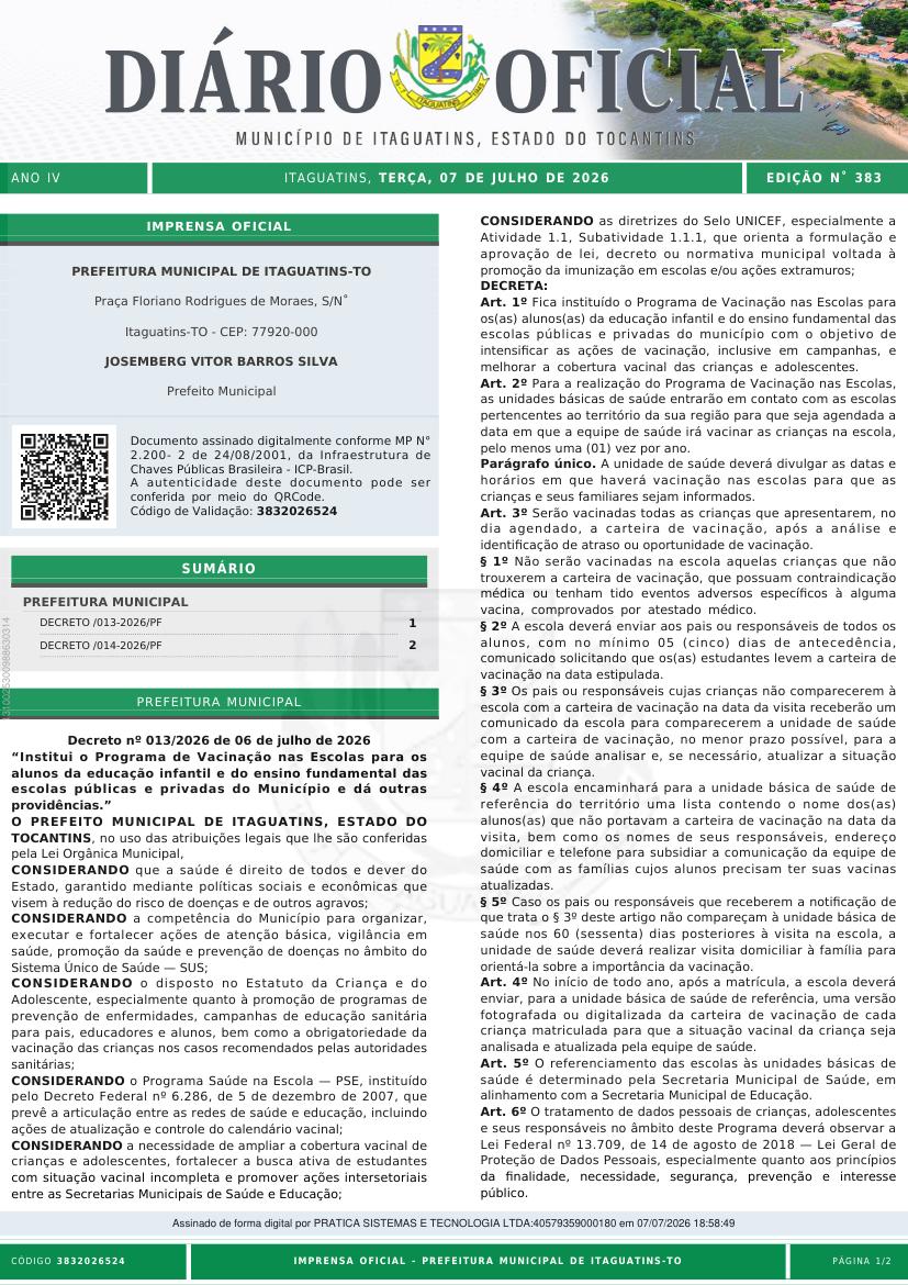 Capa da edição