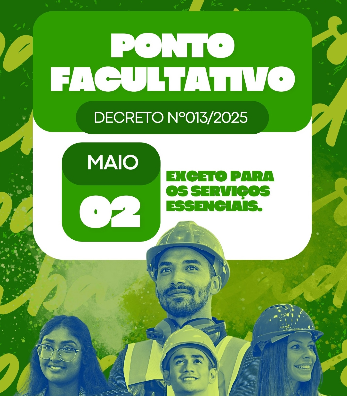 Prefeitura de Itaguatins decreta ponto facultativo alusivo ao Dia do Trabalhador