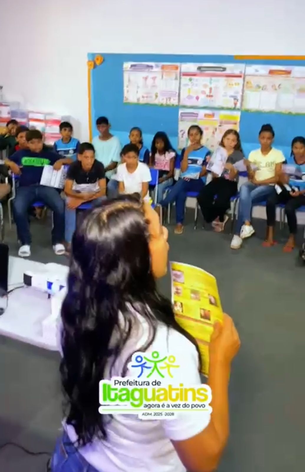 Alunos participam de palestra educativa sobre a doença de Chagas em Itaguatins 