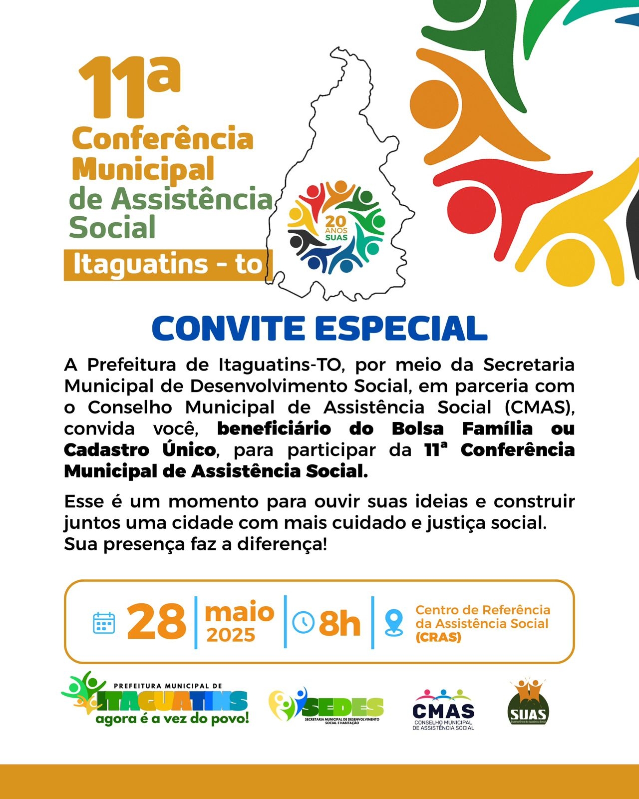 Itaguatins realizará 11º Conferência Municipal de Assistência Social 